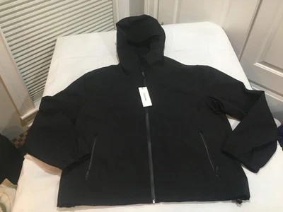 NWT $169.00 Calvin Klein Mens Unlined Hooded Rain Jacket Black Sz LARGE - Image 1 of 2