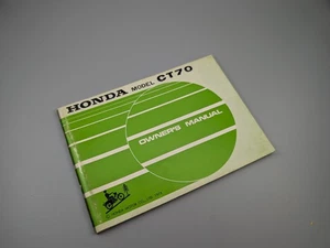 1973 CT-70 HONDA MINI TRAIL  MOTORCYCLE ORIGINAL OWNERS MANUAL K-3 - Bild 1 von 6