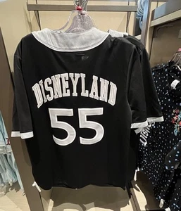 Disney Parks Black & Gray Disneyland 55 Baseball Jersey Adult XS M L XL 2XL 3XL - Picture 1 of 2