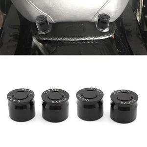 4X Solo Montage Nüsse Schrauben Für Harley Road King Breakout Road Glide Schwarz - Picture 1 of 9