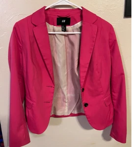 H&M Blazer Pink women size 8 Business Casual - Picture 1 of 4