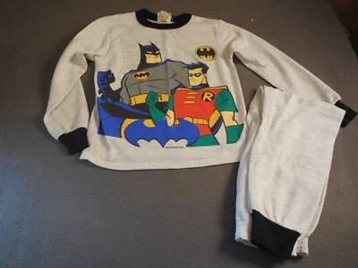 H9 Vtg Batman & Robin 1997 Longsleeve T-Shirt DC Comics 90s Size L Pajama - Image 1 of 4
