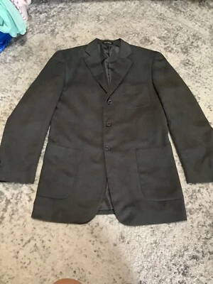 J Ferrar Blazer Mens 38L Sport Coat Slim Fit Polyester Suit Jacket Charcoal Gray - Image 1 of 4