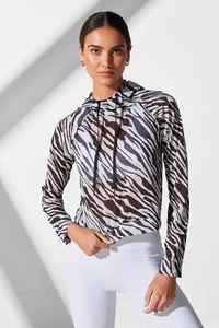 Icon Mesh Hoodie Black/Zebra THE NOLI SHOP/NOLI YOGA - Picture 1 of 17