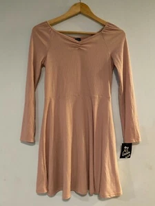 Art Class Girls' Rib-knit Long Sleeve Dress Knee Length Pink Size L (10/12) - Picture 1 of 5