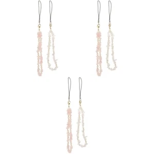 Set of 3 Mobile Phone Chain Ladies Charm Hanger Charms Strap Aesthetic - Zdjęcie 1 z 12