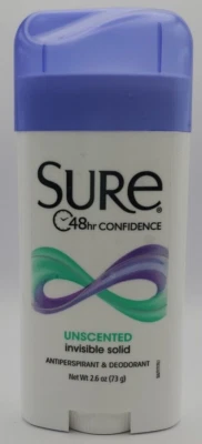 Sure 48 HR Confidence Anti-Perspirant Deodorant Unscented Invisible Solid 2.6 Oz - Image 1 of 4