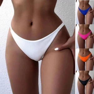 Women Swim Bottom Swimsuit Low Waist Swim Wear Bottom Low Waist Swim Briefs - Picture 1 of 23