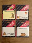 Lot of 4 Vintage Collectible Garfield Post-It Note Pads 1987  Jim Davis