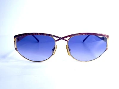 Gafas de sol de colección Laura Biagiotti de la era de los 80 dorado rojo patrón azteca 57 16 140 Foto 1 de 4