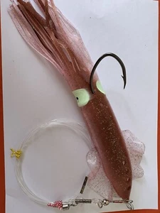 2 X 380g COD, EGLEFINO NORUEGA SEÑUELO KRAKEN 12” PESADO BRILLO CALAMAR 12/0 gancho pesado - Imagen 1 de 11