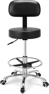 Rolling Swivel Adjustable Heavy Duty Drafting Stool Chair for Salon,Medical,Offi - Picture 1 of 9