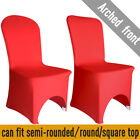 TtS Red Arched Front Chair Covers Stretch for Dining Room Decoration Wedding