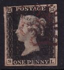 PENNY BLACK PLATE 5- 4 MARGINS with rare violet MX - good used - Cat £12,000