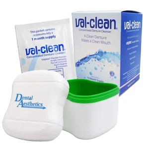 Val-Clean & Dental Bath ~ Bolsitas limpiadoras de dentaduras flexibles para partículas Valplast - Imagen 1 de 10