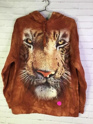 The Mountain Tiger King Big Face Animal Nature Hoodie Sweatshirt Unisex Size L - Image 1 of 4