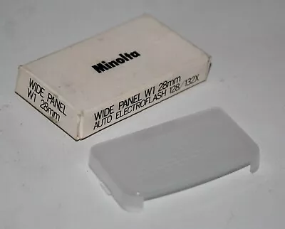 Minolta Wide Panel W1 28mm for Auto Electroflash 128 & 132X - vgc - Image 1 of 3