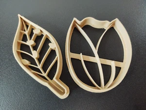 Spring Tulip & Leaf Cookie Cutter Outline 3" NEW Great for Play Doh Clay - Picture 1 of 8