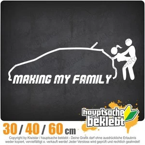 Pegatina para lunas traseras Making my Family chf0196 en 3 tamaños JDM - Imagen 1 de 1