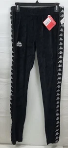 Felpa donna Kappa 222 Banda Ammu bianca e nera velluto pista joggers nuova con etichette M - Foto 1 di 6