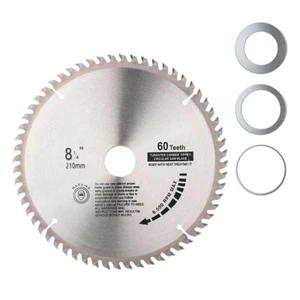 8-1/4 Inch Circular Saw Blade 60T Carbide Tipped 210mm Wood Cutting 30mm Arbor - Picture 1 of 8