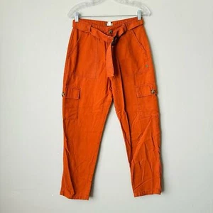 Roxy Sense Yourself Cargo Pants pumpkin orange with belt woman’s small - Picture 1 of 11