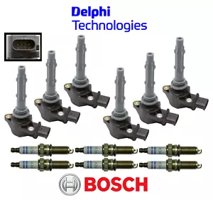 OEM Ignition Coil + Spark Plug Double Platinum Plug (6sets) for Mercedes V6 Gas - Picture 1 of 2