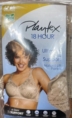 Sujetador Camiseta PLAYTEX (4745) 18 Hour Ultimate Inalámbrico, Desnudo Talla 36B - B3287 Foto 1 de 4