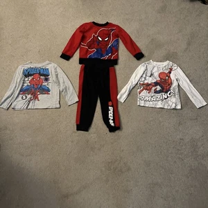 Marvel Spider-Man Shirts & Pajama Pants Lot Of 4 Boys 5T - Picture 1 of 7