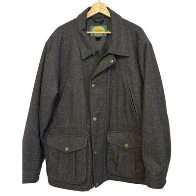 Vintage Cabela's Alpaca Wool Mackinaw Hunting Jacket Coat Gray Size L Parka - Image 1 of 4