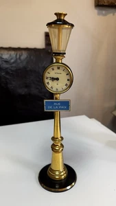 Vintage LeCoultre Rue De La Paix Street Light Lamp Post Swiss Clock Running - Picture 1 of 11