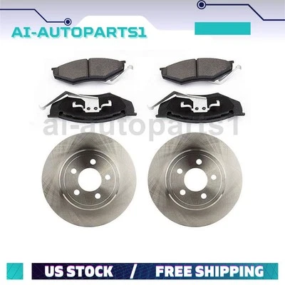 Para 1989 1990 Dodge Daytona rotores de freio dianteiro + kit de pastilhas de freio - Imagem 1 de 4