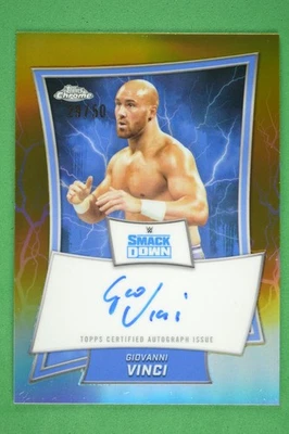 Giovanni Vinci 2025 Topps Chrome WWE Autographs Gold #/50 Auto #BBA-GVN - Image 1 of 3