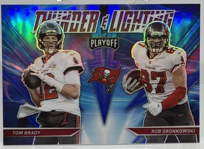 2021 Panini Playoff Thunder and Lightning Tom Brady, Rob Gronkowski #TL-4 - Image 1 of 2