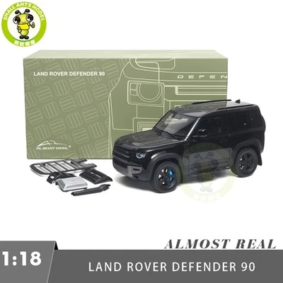 1/18 Land Rover Defender 90 2020 Almost Real 810708 Black Diecast Model Car - Image 1 of 4