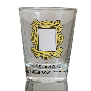 Friends Shot Glass Yellow Picture Frame Monica Rachel Door TV Collectible Gift - Picture 1 of 5
