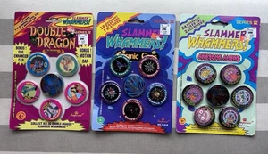 vtg 90s Slammer Whammers! Cosmic Caps Double Dragon Aliens POGS milk caps NOS - Picture 1 of 9