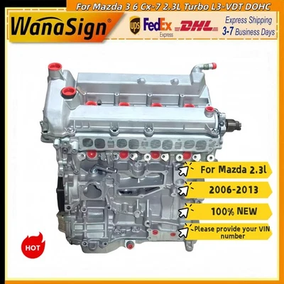 Long Block Engine Assembly For 2006-2013 Mazda 3 6 Cx-7 2.3L Turbo L3-VDT DOHC - Image 1 of 4