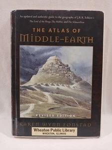 The Atlas Of Middle-Earth Karen Wynn Fonstad 1st Edition 1991 HARDCOVER Ex-lib B - Picture 1 of 24