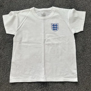England Girls Boys Unisex White Short Sleeve Top T-Shirt UK Size 7-8 Years - Picture 1 of 4