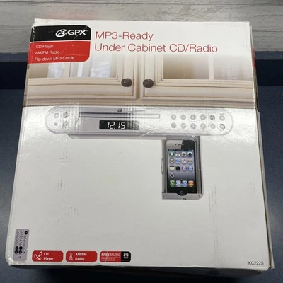GPX KC22S MP3-Ready Under Cabinet CD Player/Radio,unused,still In Plastic  - Image 1 of 4