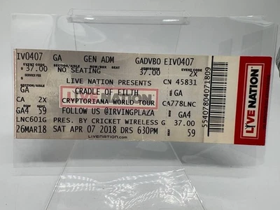 Boleto - LIVE NATION PRESENTA CUNA DE SUCIEDAD - GIRA MUNDIAL CRYPTORIANA / 07-2018 Foto 1 de 2
