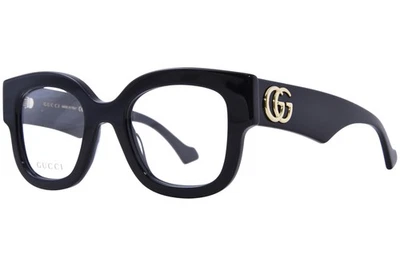 Marco de gafas Gucci GG1423O 001 para mujer negro/dorado borde completo ojo de gato 50 mm Foto 1 de 4