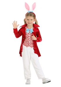 Girl's Toddler Dignified White Rabbit Costume - Picture 1 of 1