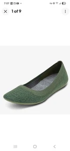 Allbirds Wool Breezers Flats Calm Cargo Womens Green Slip-On Shoes Sz 8.5 - Picture 1 of 13