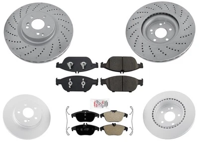 Rotores de freno de disco recubiertos pastillas de freno para Mercedes Benz E550 convertible 2012-2014 Foto 1 de 4