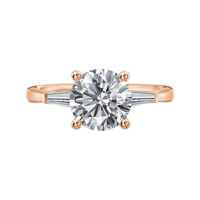 IGI Certified Lab Grown Diamond Wedding Ring 2.50 CT Round Cut 14K Rose Gold - Image 1 of 4