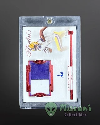 2023 Panini Flawless Kayshon Boutte Rookie Auto Patch Ruby /20 LSU Patriots - Image 1 of 2
