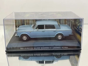 007 JAMES BOND ROLLS ROYCE SILVER SHADOW II -BLUE 1:43- GOOD IN SHOWCASE - Picture 1 of 4