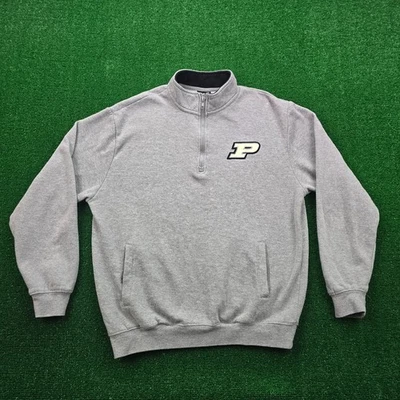 Suéter masculino Purdue Boilermakers cinza médio pulôver lã coliseu NCAA - Imagem 1 de 4